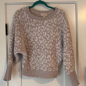 Jessica Simpson Beige Leopard Print Sweater